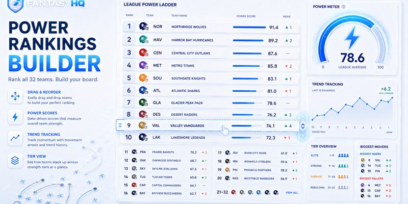 NFL Power Rankings Builder